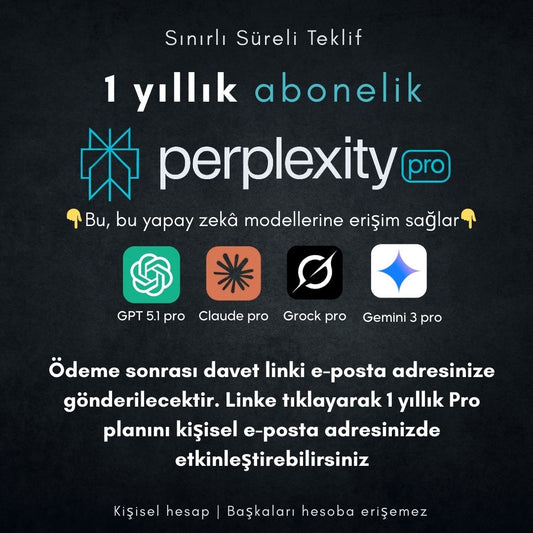 Perplexity Pro – 1 Yıllık Abonelik